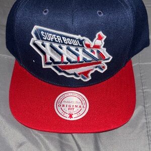 Mitchell & Ness Navy and Red Super Bowl 36 Cap